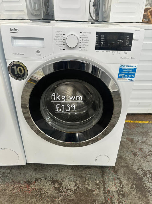 Beko 9kg washing machine 🌟 Free Delivery 🌟 120 Days Warranty 🌟