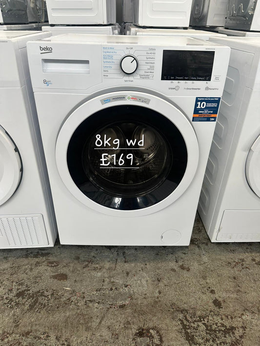 Beko 8kg washer dryer 🌟 Free Delivery 🌟 120 Days Warranty 🌟