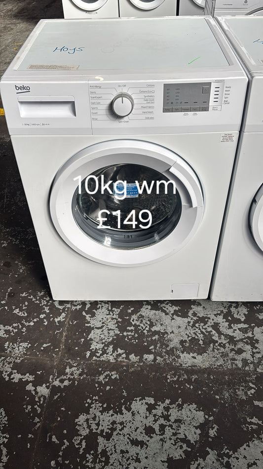 Beko 10kg washing machine 🌟 Free Delivery 🌟 120 Days Warranty 🌟