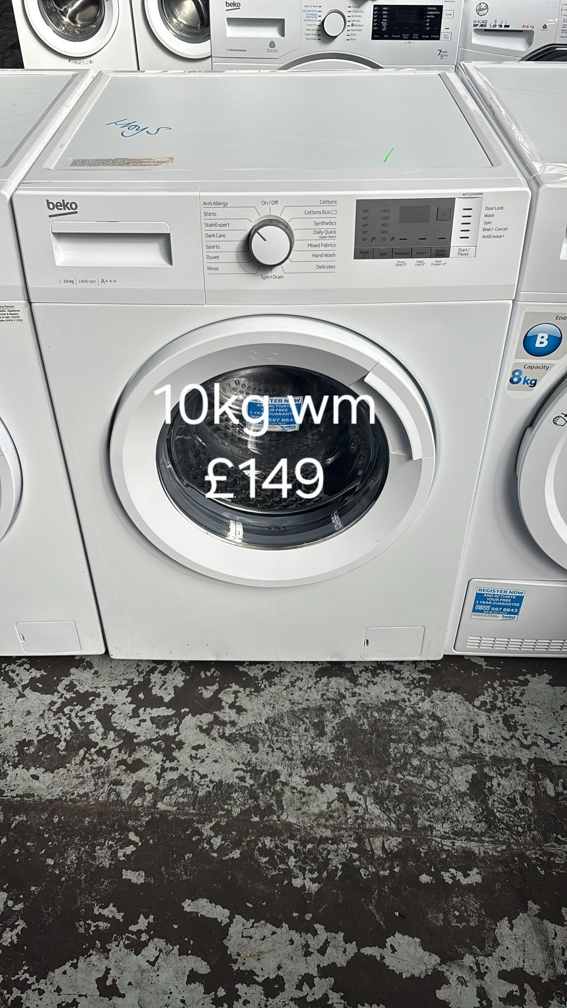 Beko 10kg washing machine 🌟 Free Delivery 🌟 120 Days Warranty 🌟