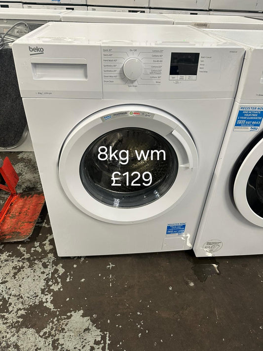 Beko 8kg washing machine 🌟 Free Delivery 🌟 120 Days Warranty 🌟