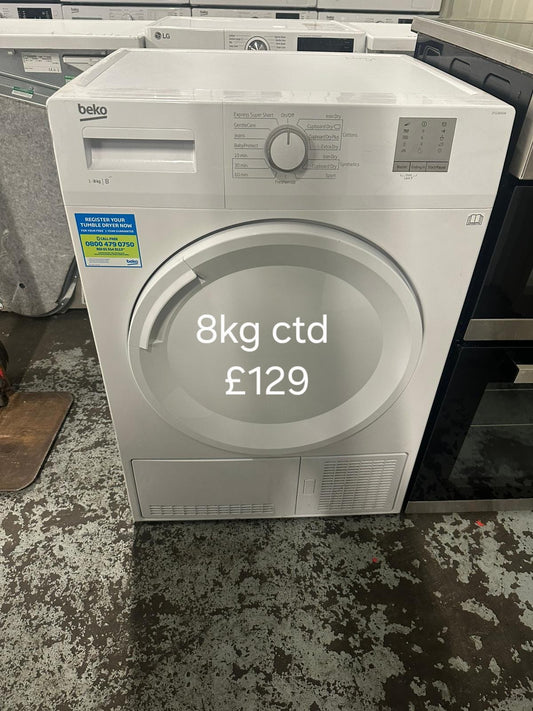 Beko 8kg condenser tumble dryer 🌟 Free Delivery 🌟 120 Days Warranty 🌟