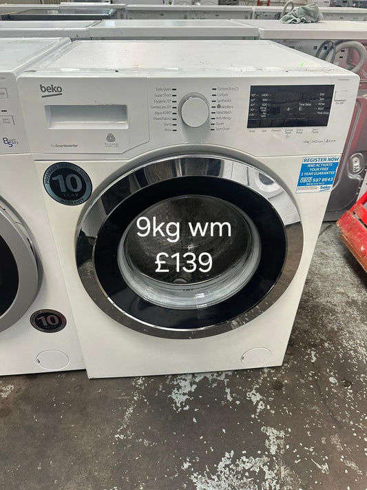 Beko 9kg washing machine 🌟 Free Delivery 🌟 120 Days Warranty 🌟