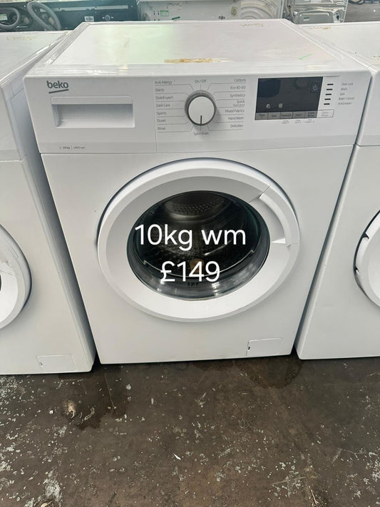 Beko 10kg washing machine 🌟 Free Delivery 🌟 120 Days Warranty 🌟
