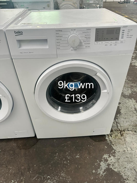 Beko 9kg washing machine 🌟 Free Delivery 🌟 120 Days Warranty 🌟