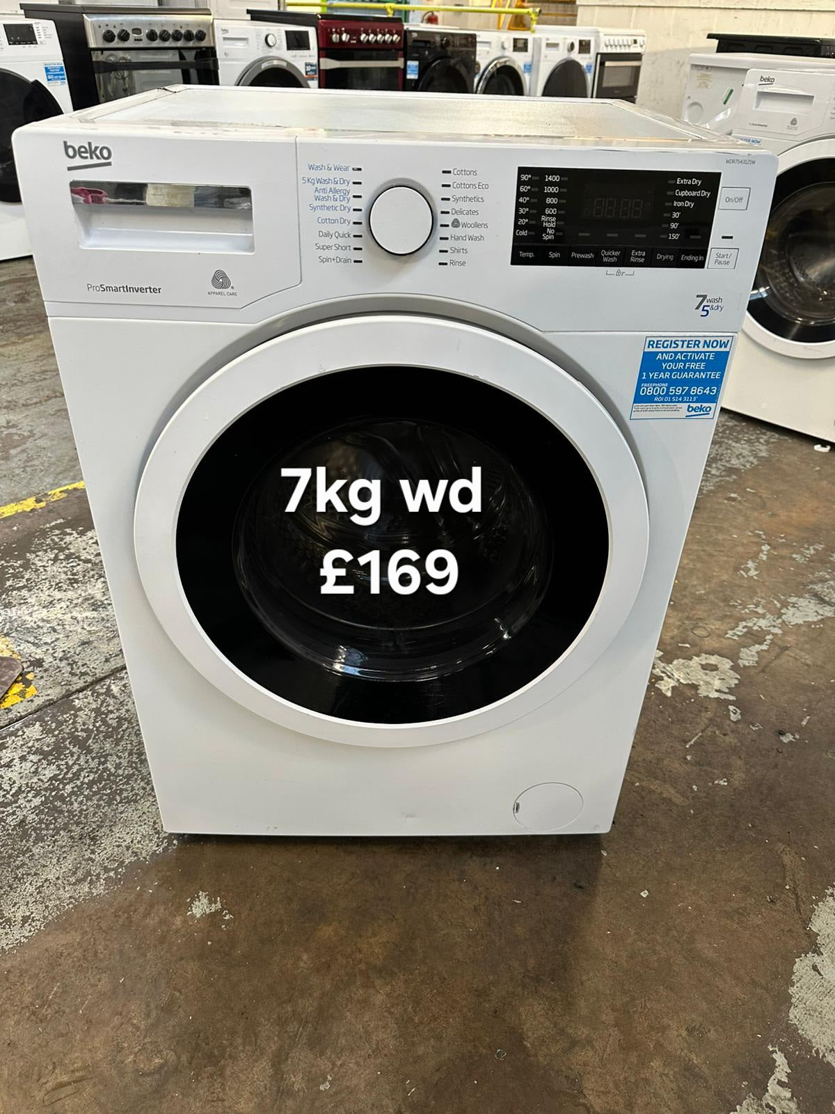 Beko 7kg washer dryer 🌟 Free Delivery 🌟 120 Days Warranty 🌟