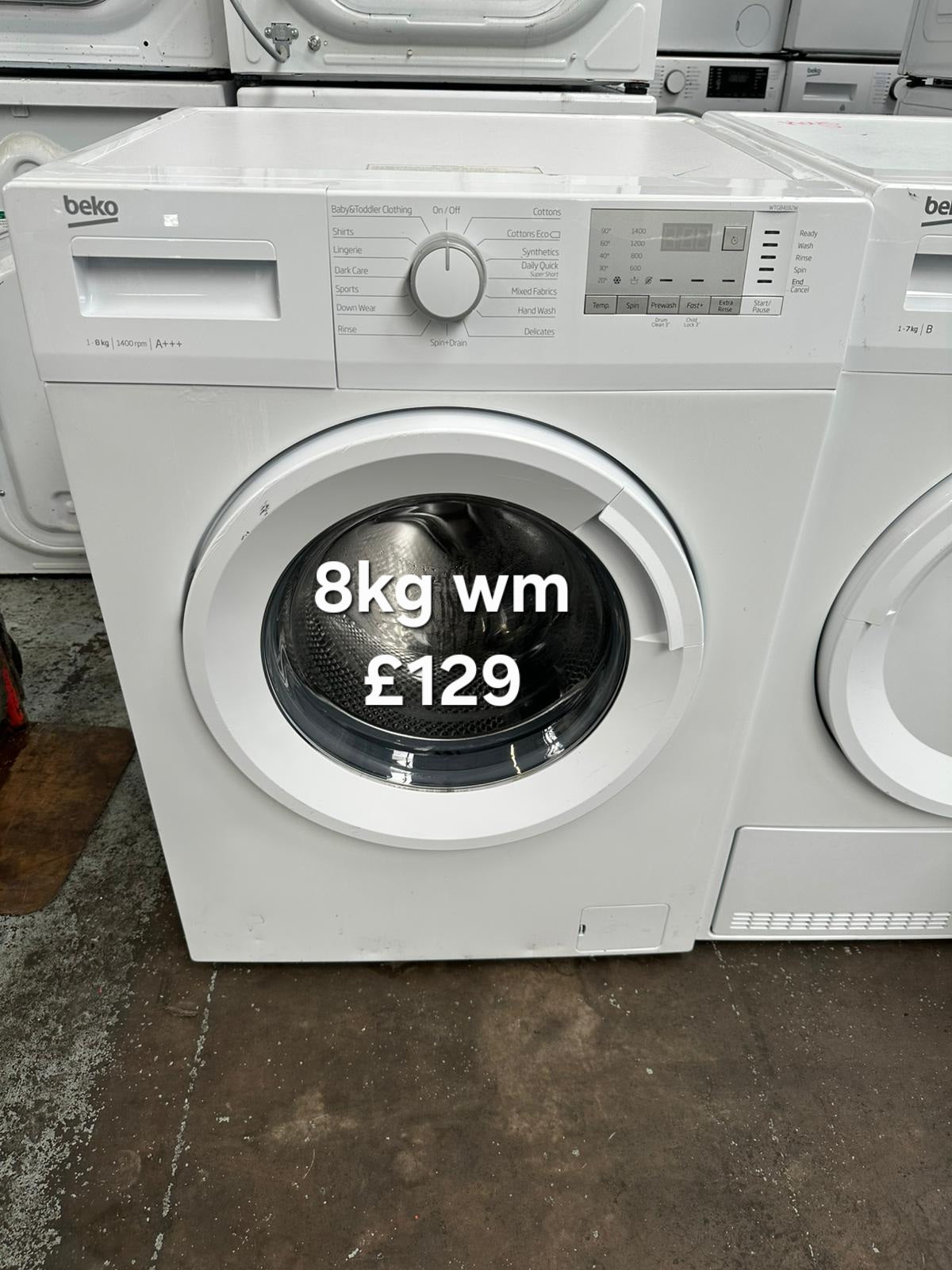 Beko 8kg washing machine 🌟 Free Delivery 🌟 120 Days Warranty 🌟