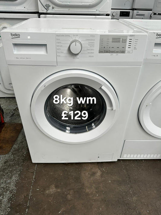 Beko 8kg washing machine 🌟 Free Delivery 🌟 120 Days Warranty 🌟