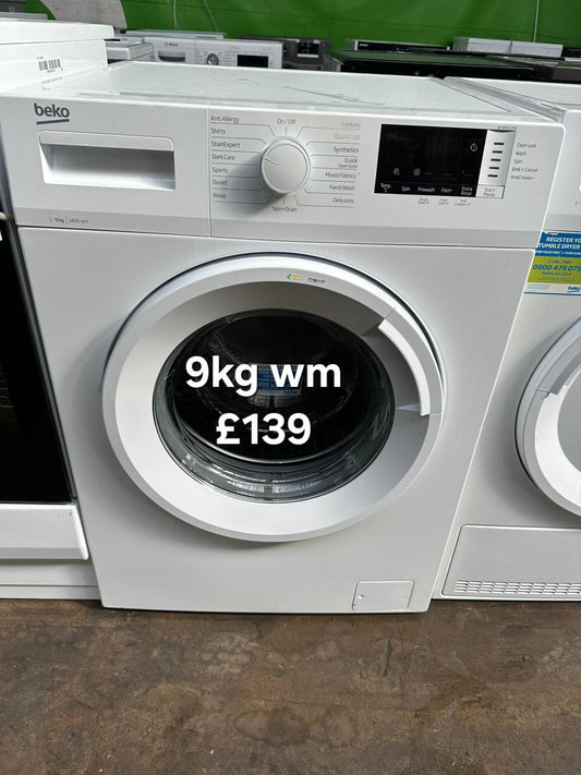 Beko 9kg washing machine 🌟 Free Delivery 🌟 120 Days Warranty 🌟
