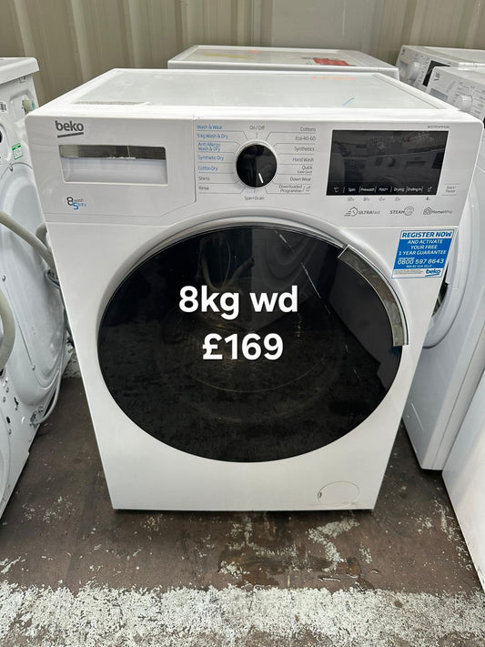 Beko 8kg Washer Dryer 🌟 Free Delivery 🌟 120 Days Warranty 🌟