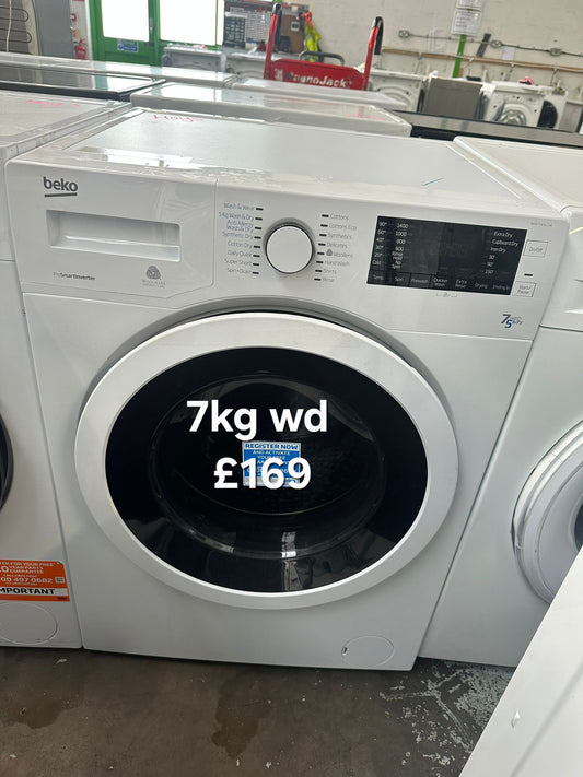 Beko 7kg washer dryer 🌟 Free Delivery 🌟 120 Days Warranty 🌟