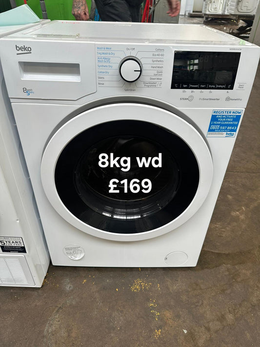 Beko 8kg Washer Dryer 🌟 Free Delivery 🌟 120 Days Warranty 🌟