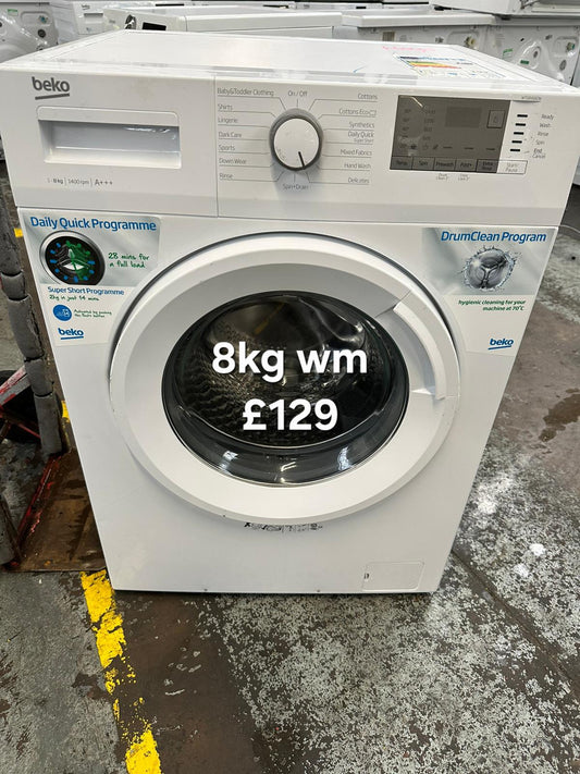 Beko 8kg washing machine 🌟 Free Delivery 🌟 120 Days Warranty 🌟