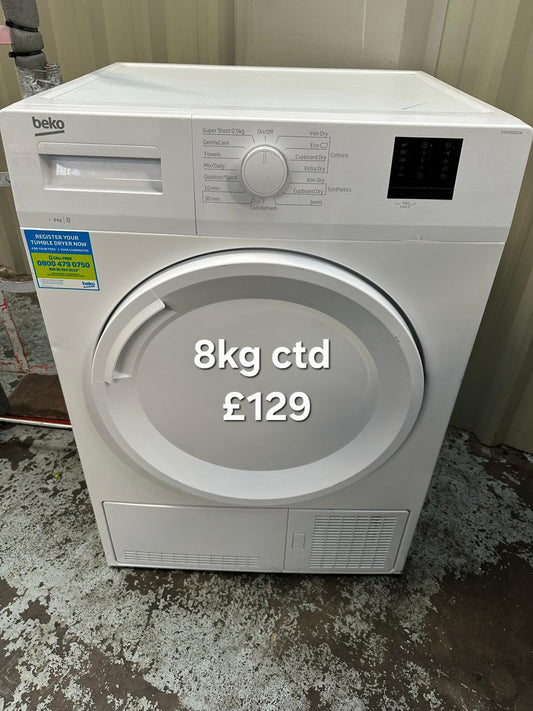Beko 8kg condenser tumble dryer 🌟 Free Delivery 🌟 120 Days Warranty 🌟