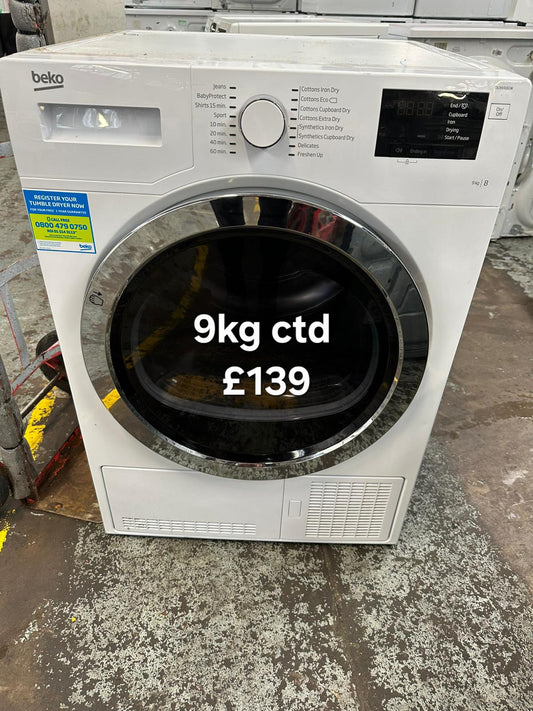 Beko 9kg condenser dryer 🌟 Free Delivery 🌟 120 Days Warranty 🌟