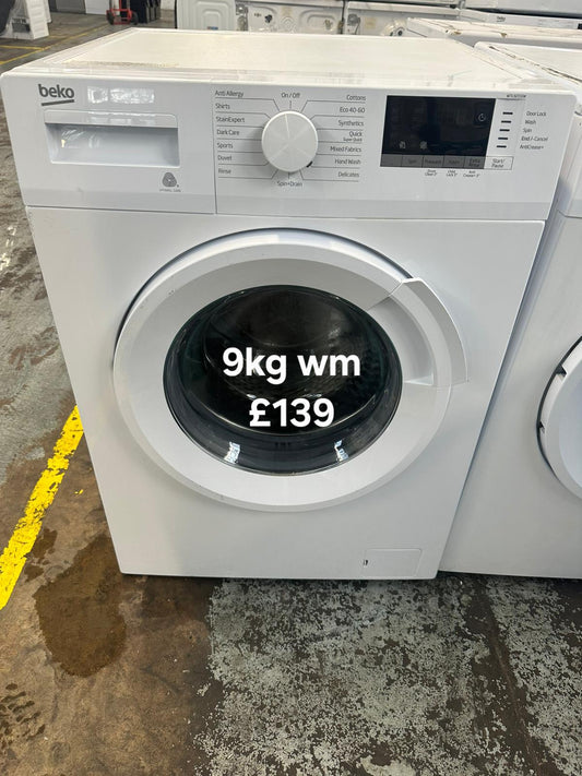 Beko 9kg washing machine 🌟 Free Delivery 🌟 120 Days Warranty 🌟
