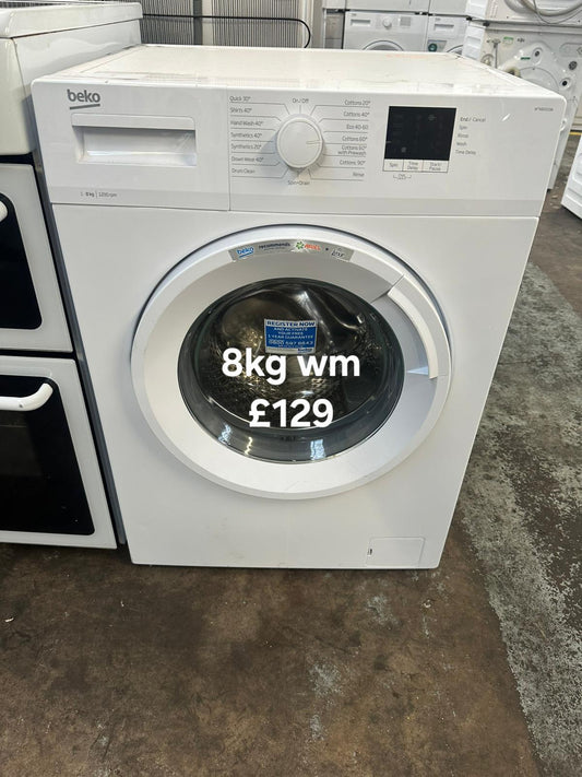 Beko 8kg washing machine 🌟 Free Delivery 🌟 120 Days Warranty 🌟