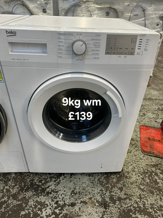 Beko 9kg washing machine 🌟 Free Delivery 🌟 120 Days Warranty 🌟