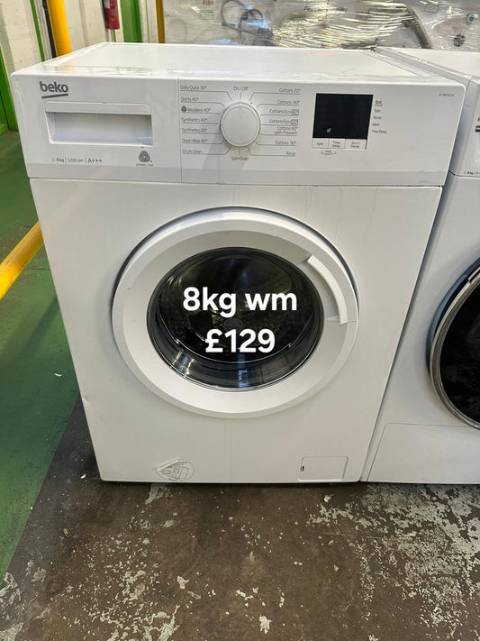 Beko 8kg washing machine 🌟 Free Delivery 🌟 120 Days Warranty 🌟