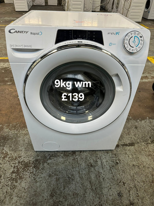 Candy 9kg washing machine 🌟 Free Delivery 🌟 120 Days Warranty 🌟