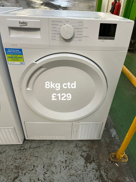 Beko 8kg condenser tumble dryer 🌟 Free Delivery 🌟 120 Days Warranty 🌟