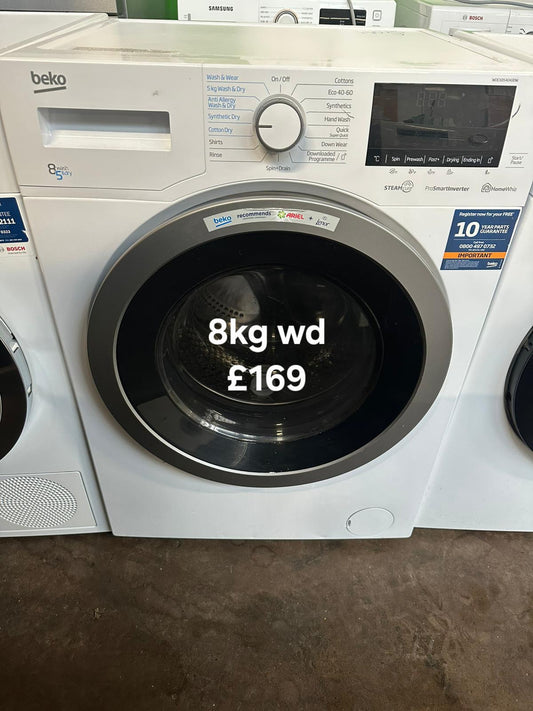 Beko 8kg Washer Dryer 🌟 Free Delivery 🌟 120 Days Warranty 🌟