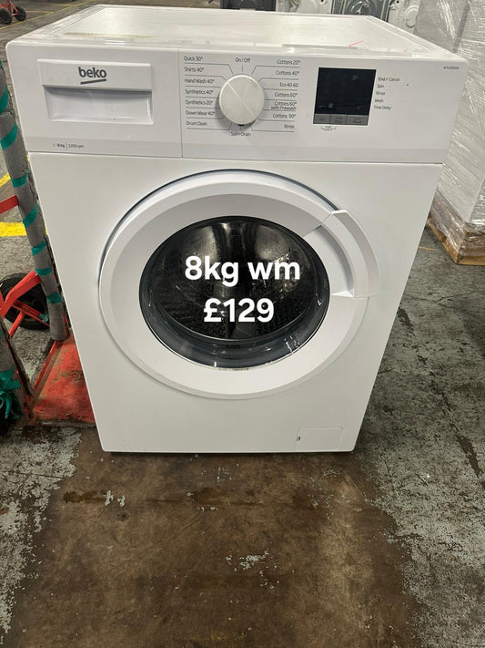 Beko 8kg washing machine 🌟 Free Delivery 🌟 120 Days Warranty 🌟