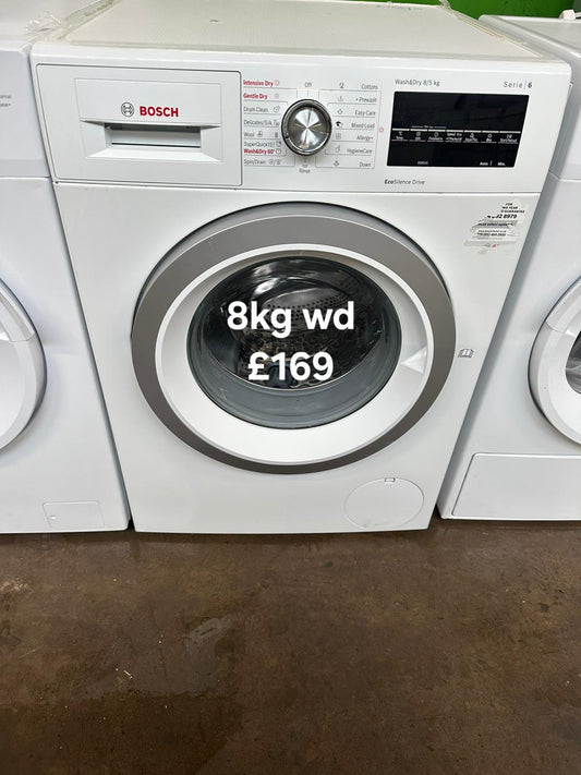 Bosch 8kg washer dryer 🌟 Free Delivery 🌟 120 Days Warranty 🌟