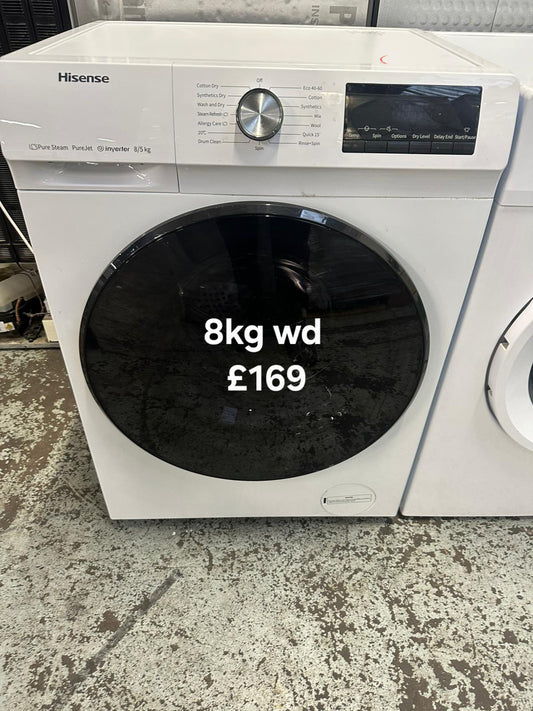 Hisense 8kg Washer Dryer 🌟 Free Delivery 🌟 120 Days Warranty 🌟