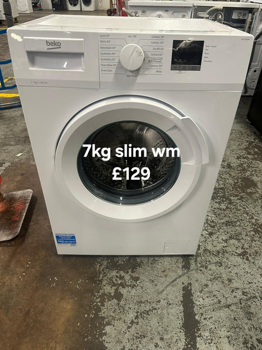 Beko 7kg slim washing machine 🌟 Free Delivery 🌟 120 Days Warranty 🌟