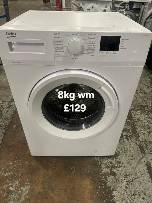Beko 8kg washing machine 🌟 Free Delivery 🌟 120 Days Warranty 🌟