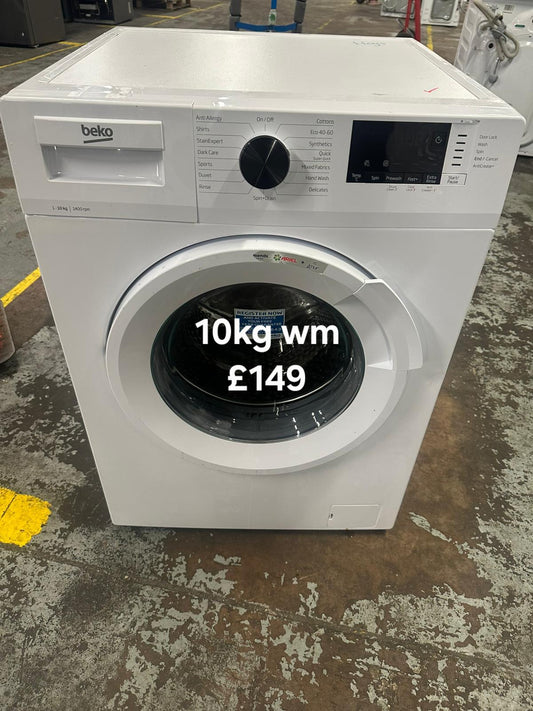 Beko 10kg washing machine 🌟 Free Delivery 🌟 120 Days Warranty 🌟