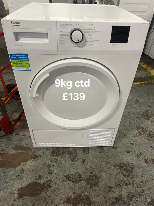 Beko 9kg condenser dryer 🌟 Free Delivery 🌟 120 Days Warranty 🌟