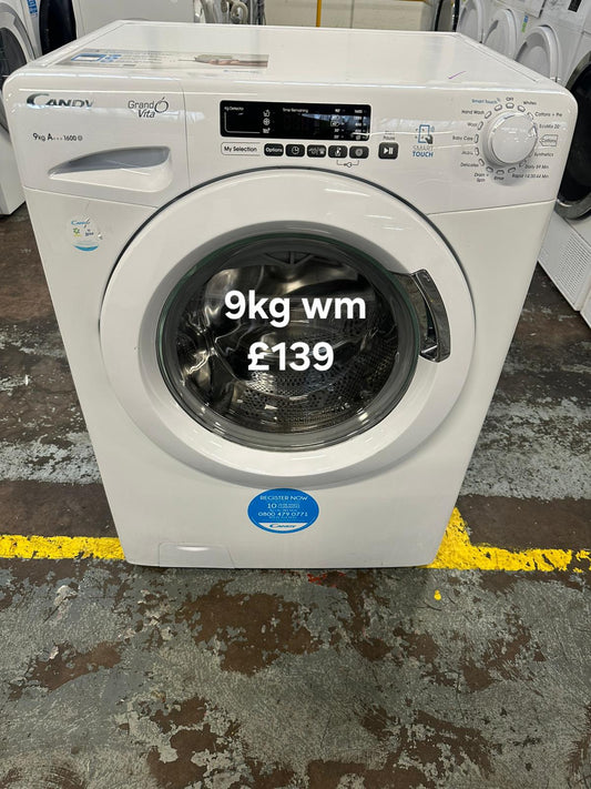 Candy 9kg washing machine 🌟 Free Delivery 🌟 120 Days Warranty 🌟
