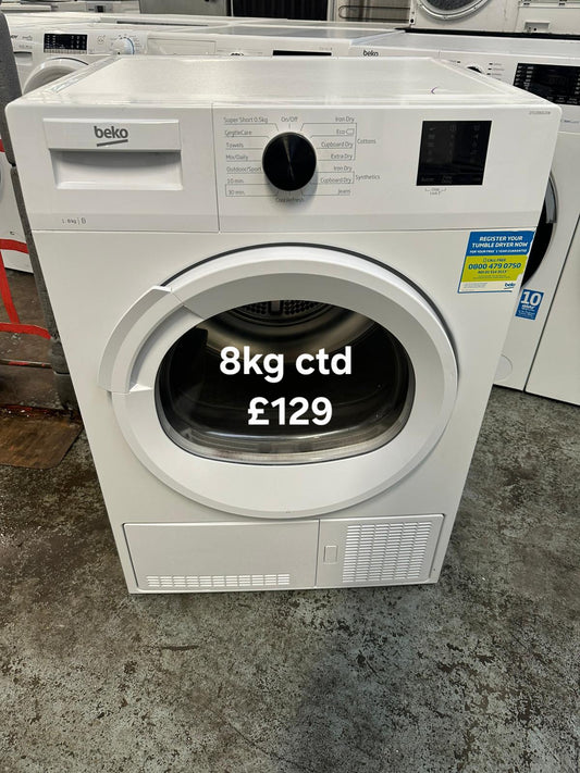 Beko 8kg condenser tumble dryer 🌟 Free Delivery 🌟 120 Days Warranty 🌟