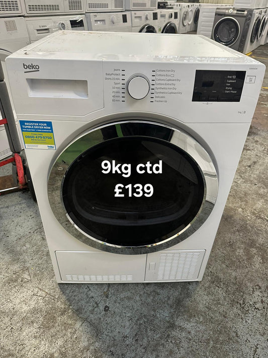 Beko 9kg condenser dryer 🌟 Free Delivery 🌟 120 Days Warranty 🌟