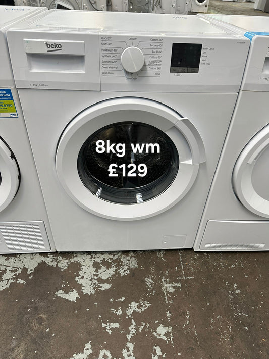 Beko 8kg washing machine 🌟 Free Delivery 🌟 120 Days Warranty 🌟