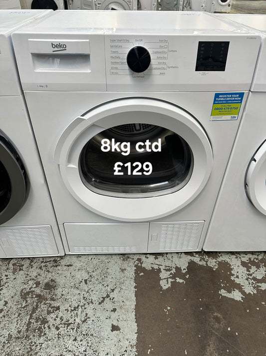 Beko 8kg condenser tumble dryer 🌟 Free Delivery 🌟 120 Days Warranty 🌟