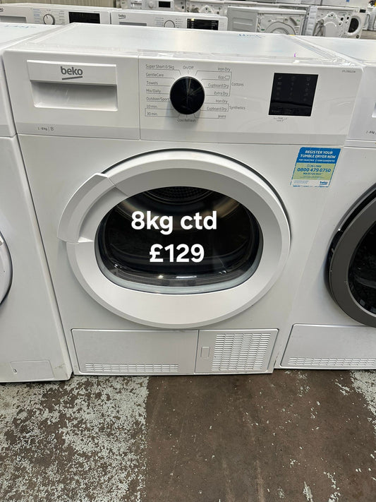 Beko 8kg condenser tumble dryer 🌟 Free Delivery 🌟 120 Days Warranty 🌟