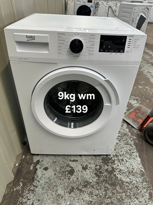 Beko 9kg washing machine 🌟 Free Delivery 🌟 120 Days Warranty 🌟
