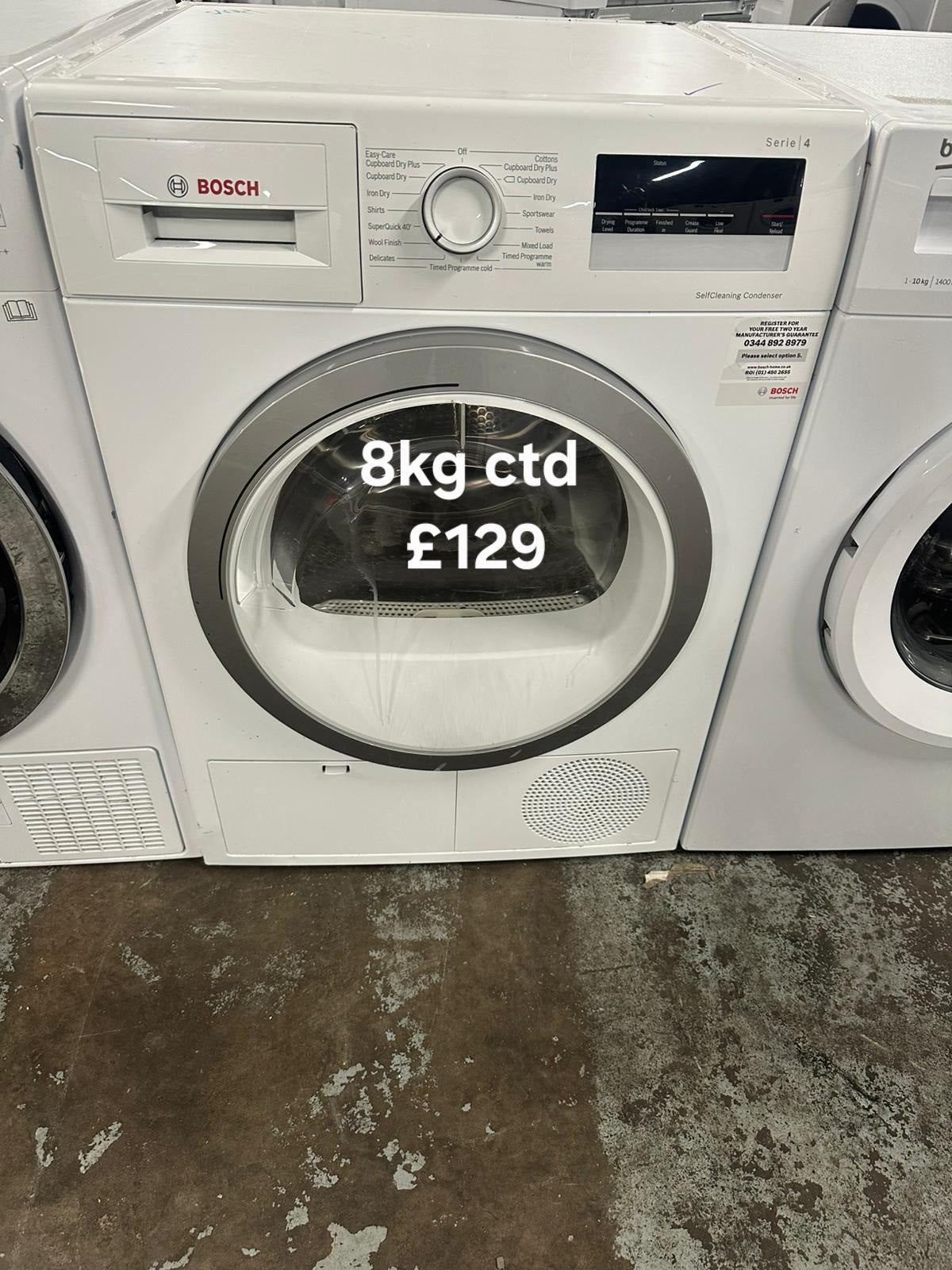 Bosch 8kg condenser tumble dryer 🌟 Free Delivery 🌟 120 Days Warranty 🌟