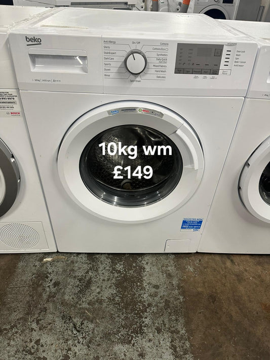 Beko 10kg washing machine 🌟 Free Delivery 🌟 120 Days Warranty 🌟