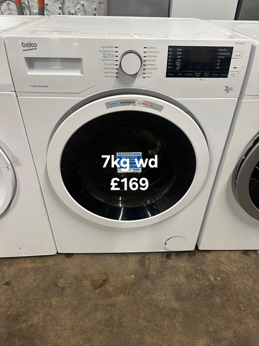 Beko 7kg washer dryer 🌟 Free Delivery 🌟 120 Days Warranty 🌟