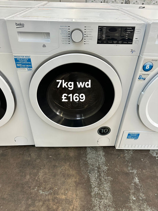 Beko 7kg washer dryer 🌟 Free Delivery 🌟 120 Days Warranty 🌟