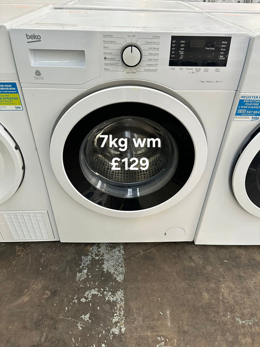 Beko 7kg washing machine 🌟 Free Delivery 🌟 120 Days Warranty 🌟