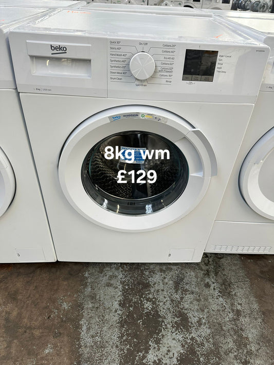 Beko 8kg washing machine 🌟 Free Delivery 🌟 120 Days Warranty 🌟