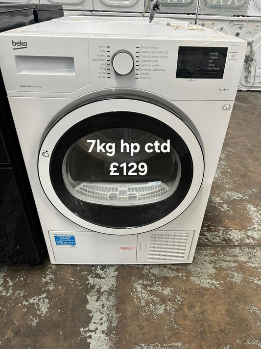 Beko 7kg heat pump condenser dryer 🌟 Free Delivery 🌟 120 Days Warranty 🌟