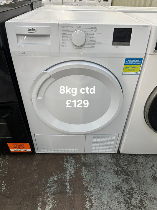 Beko 8kg condenser tumble dryer 🌟 Free Delivery 🌟 120 Days Warranty 🌟