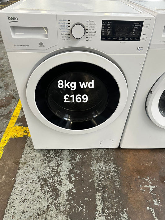 Beko 8kg Washer Dryer 🌟 Free Delivery 🌟 120 Days Warranty 🌟