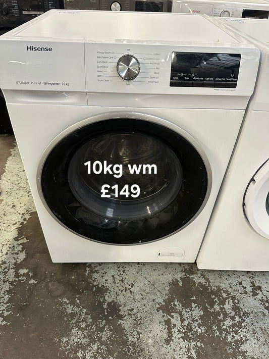Hisense 10kg washing machine 🌟 Free Delivery 🌟 120 Days Warranty 🌟